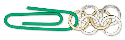 Jump ring chain on a paperclip